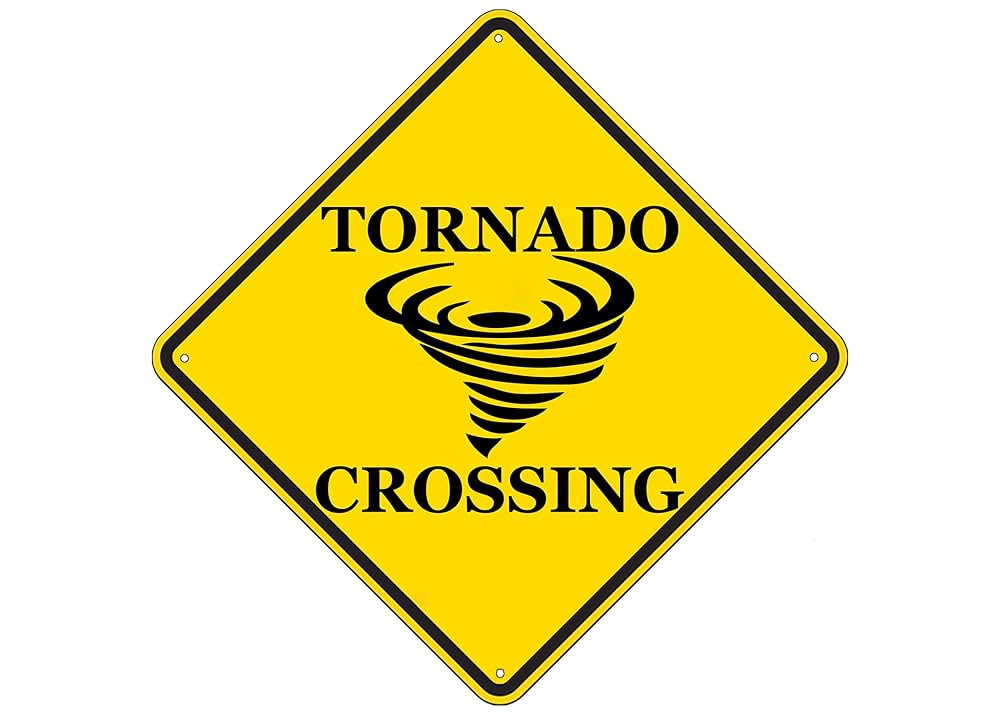 Amazon.com: Rogue River Tactical Funny Metal Warning Tornado
